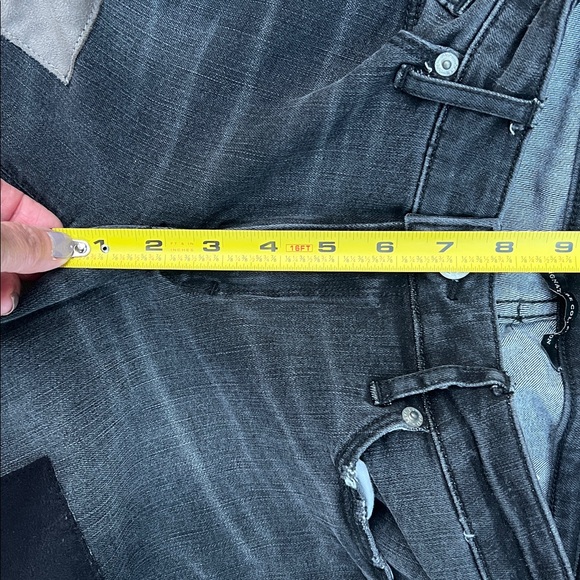 Abercrombie & Fitch Super Skinny Black Jeans with Patches - Picture 6 of 7